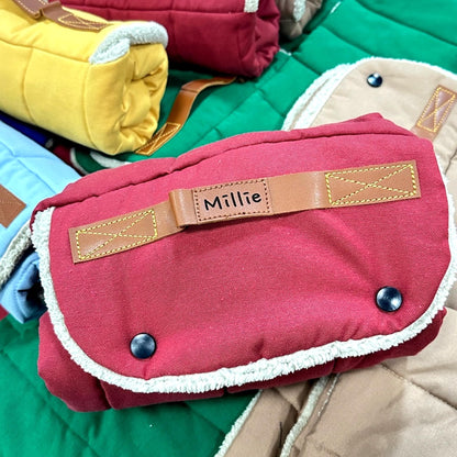 Roll up Travel Dog Mat: Handmade Cotton, Stain & Water-Resistant