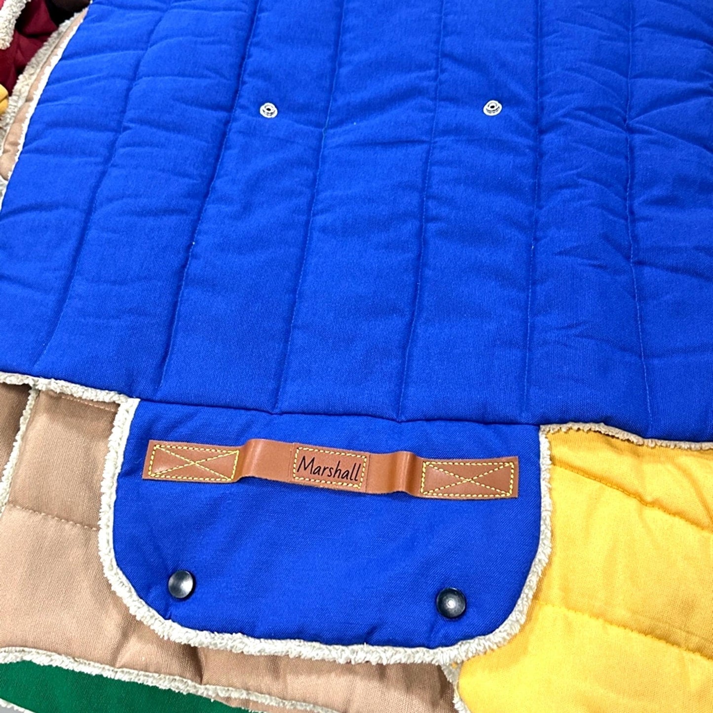 Roll up Travel Dog Mat: Handmade Cotton, Stain & Water-Resistant