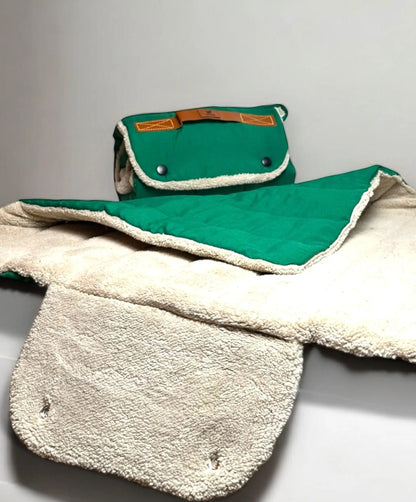 Roll up Travel Dog Mat: Handmade Cotton, Stain & Water-Resistant