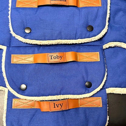 Roll up Travel Dog Mat: Handmade Cotton, Stain & Water-Resistant