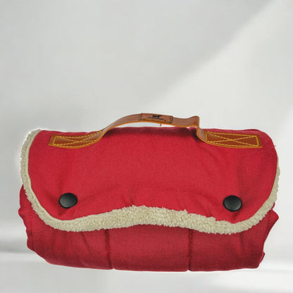 Roll up Travel Dog Mat: Handmade Cotton, Stain & Water-Resistant